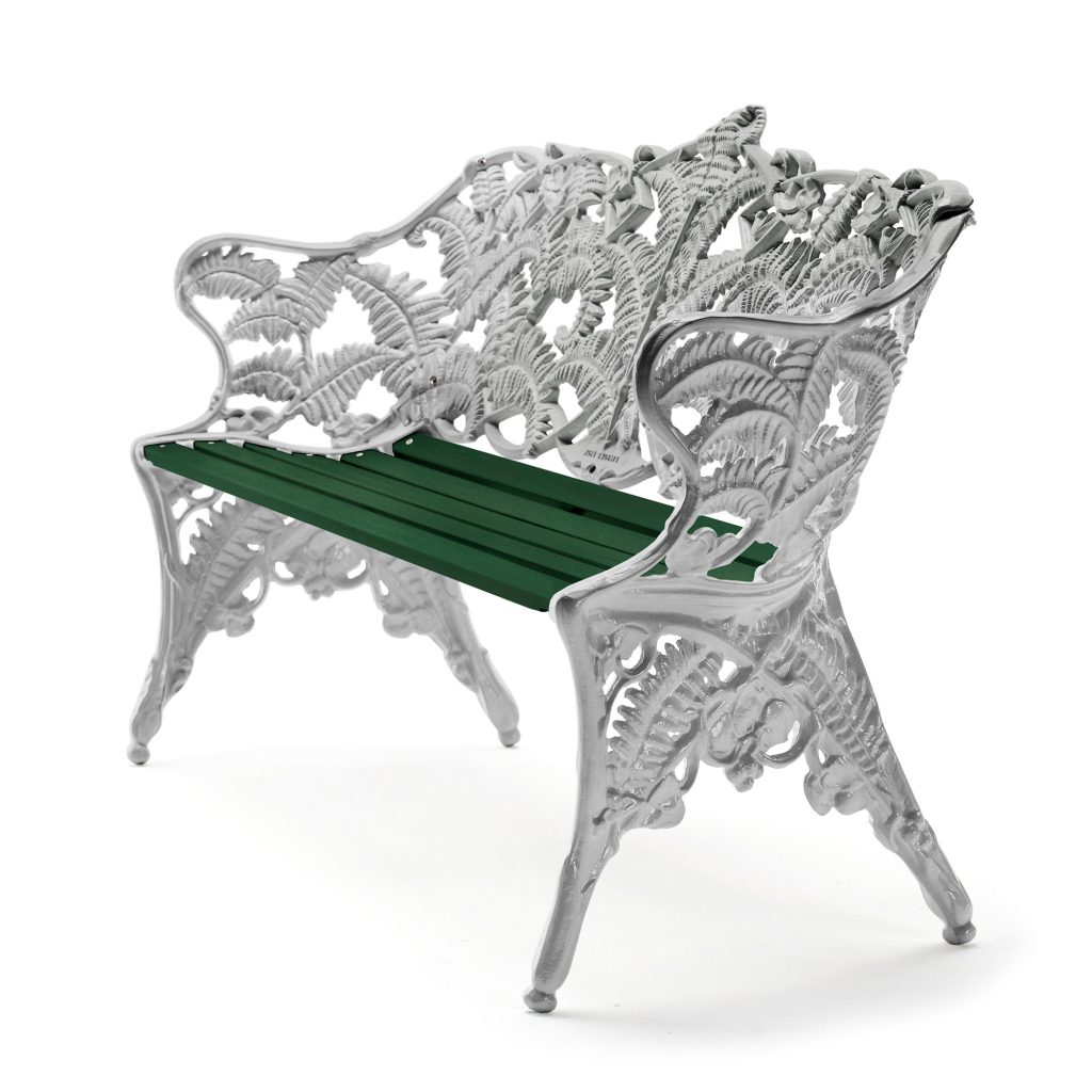 Soffa Utomhus – Klassisk Ormbunkssoffan Grönlackerad Furu/Natur (Aluminium)