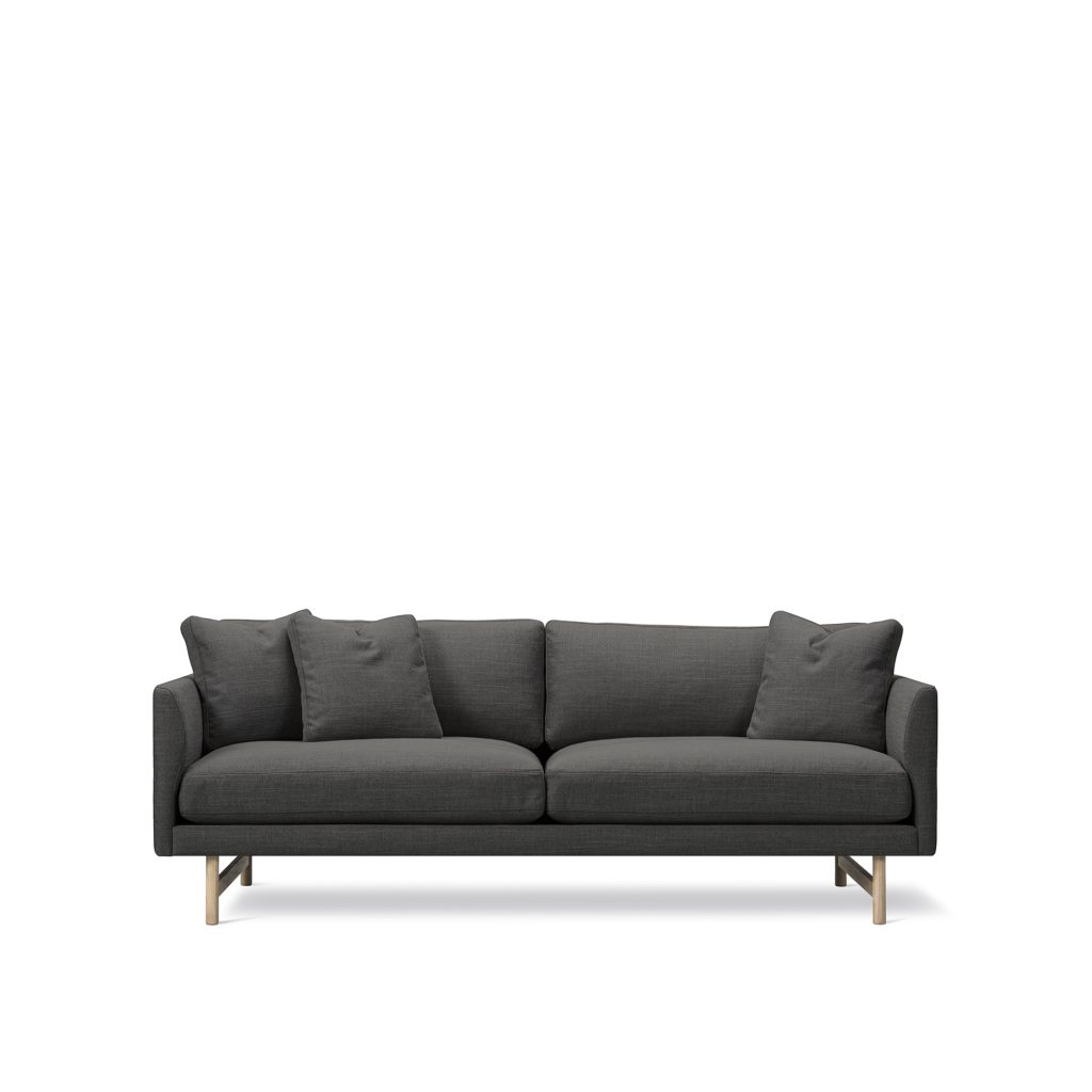 2-sits soffa – Calmo 2-sits 95 Wood Underrede, Lackad Ek – Grå