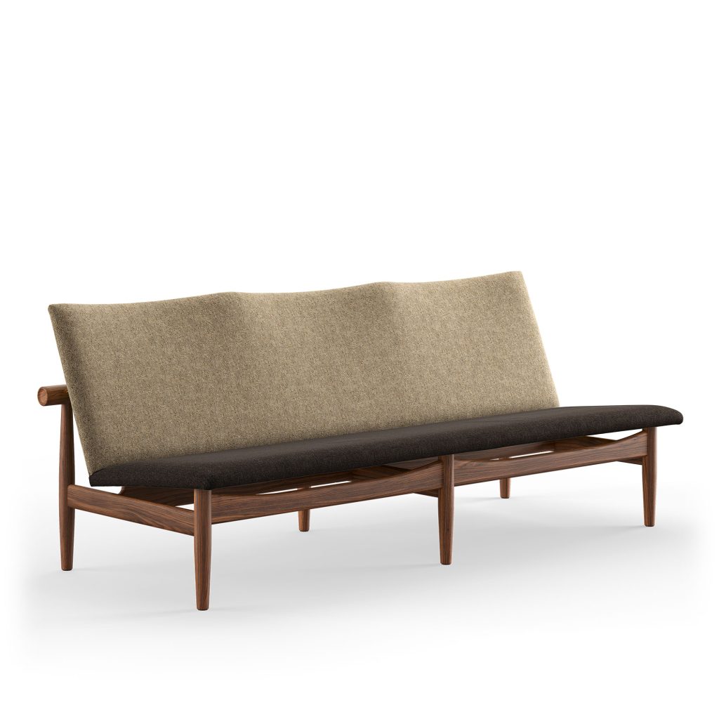 3-sits soffa – Japan 3-sits, Valnöt, 376/227 – Träfärgad