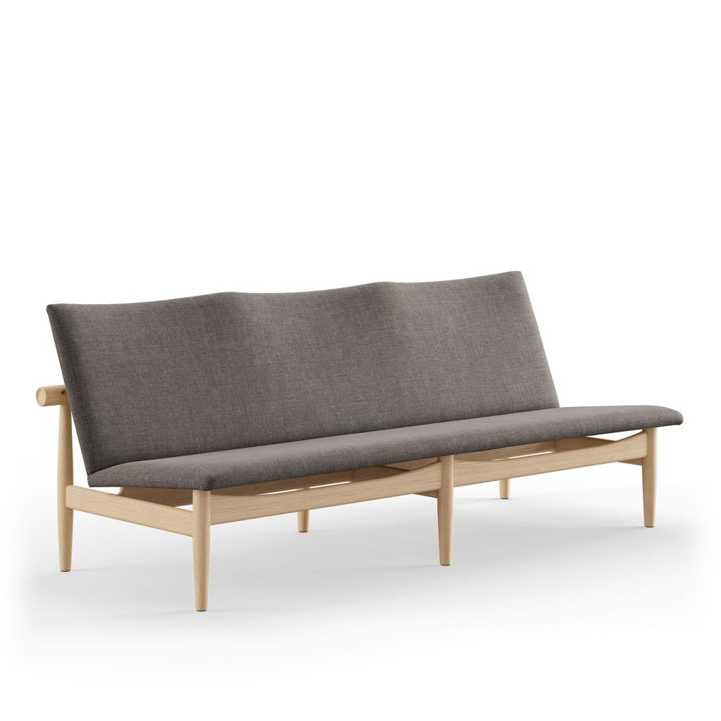 3-sits soffa – Japan 3-sits, Klar Oljad Ek – Träfärgad