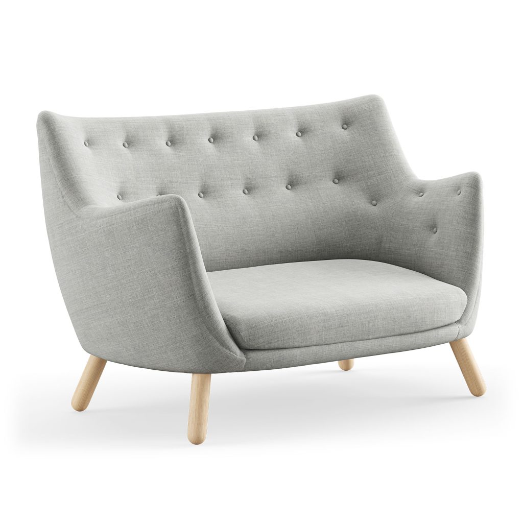 2-sits soffa – Poet soffa, Ljus Oljad Ek – Träfärgad