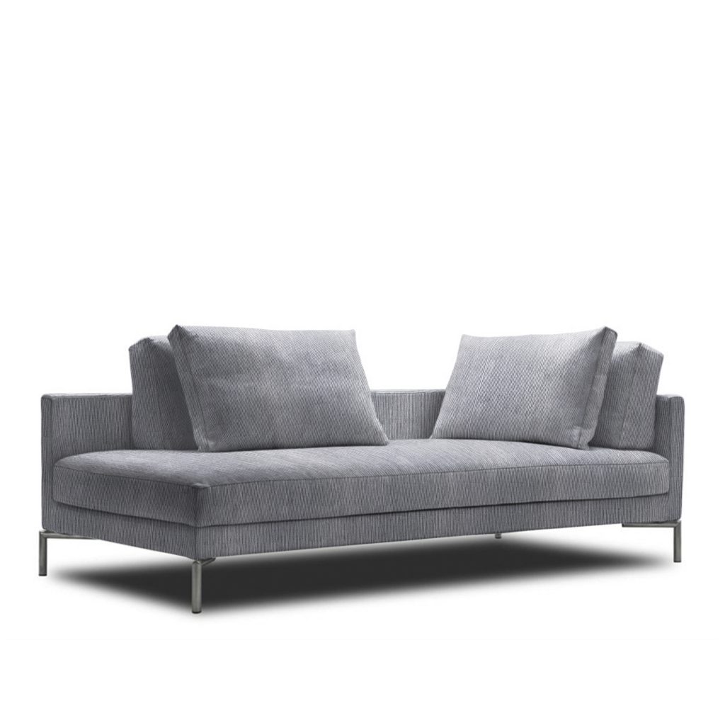 3-sits soffa – Plano 3-sits, Bredd: 240 cm, Tyg: Kat. 3 – Blå