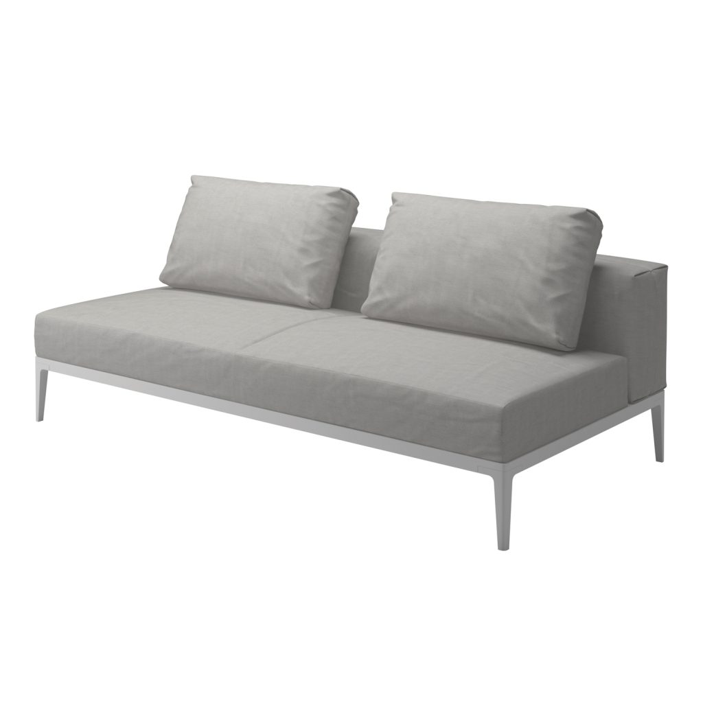 Soffa Utomhus – Grid Lounge Mitt Enhet Vit/Seagull