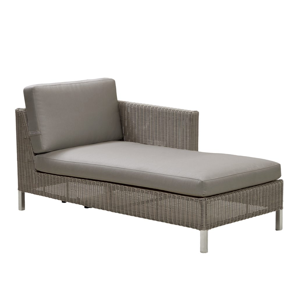 Soffa Utomhus – Connect Chaiselounge Modulsoffa, Vänster, Dyna: Brun – Beige