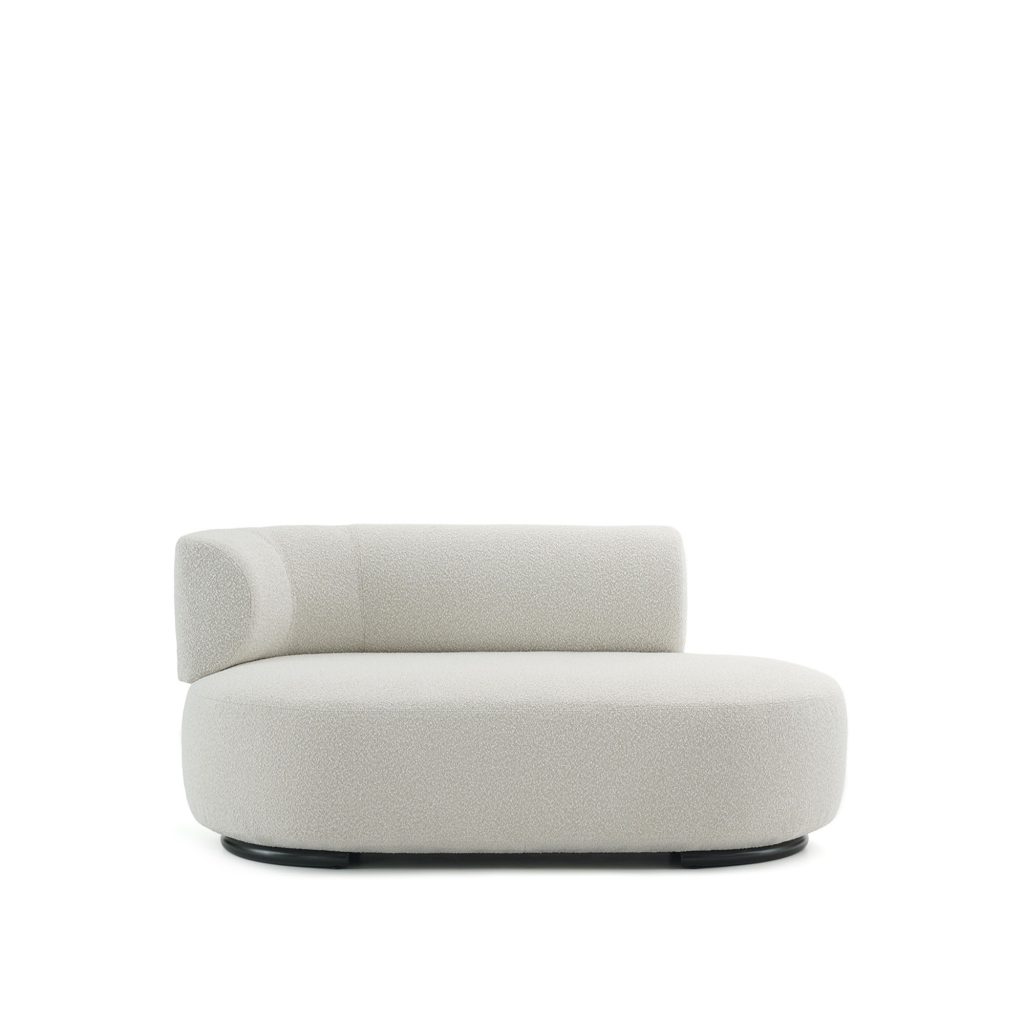 Soffa – K-Waiting Ottoman Vänster Backrest Bouclé Ecru – Beige