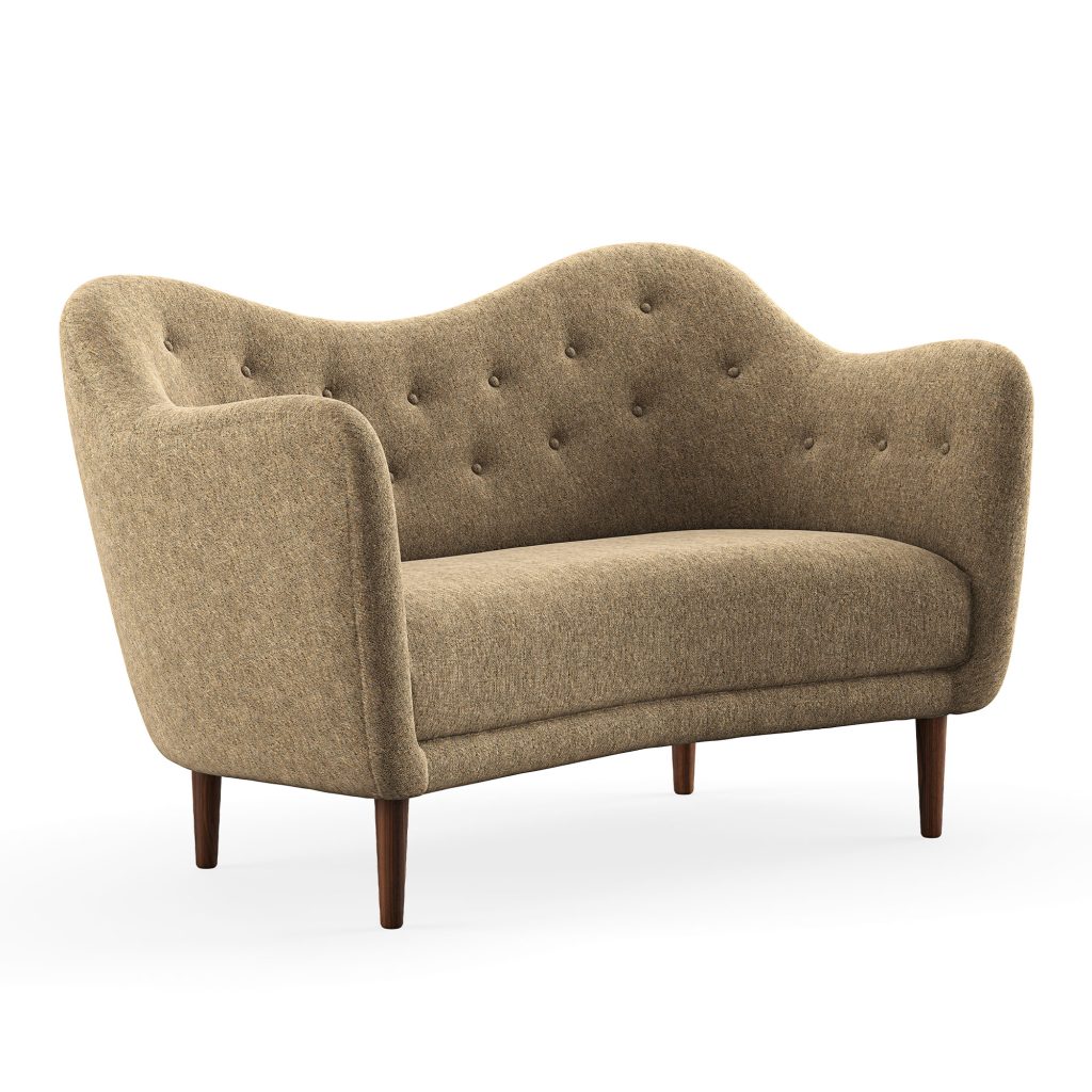 2-sits soffa – 46, Valnöt – Grå