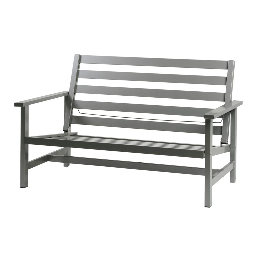 Soffa Utomhus – Soffa 2-sits Aluminium Grå – Grå