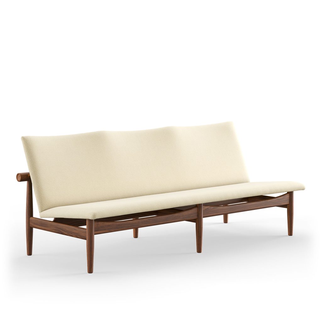 3-sits soffa – Japan 3-sits, Valnöt – Beige