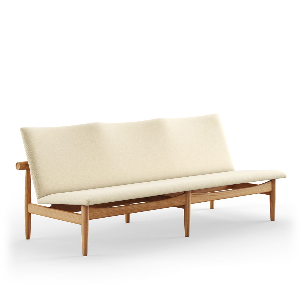 3-sits soffa – Japan 3-sits, Mörk Oljad Ek – Beige