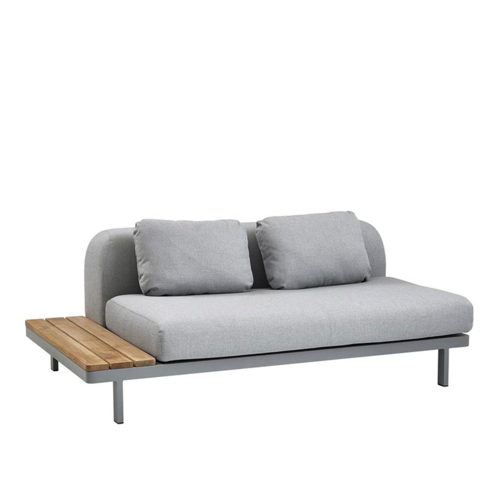 Soffa Utomhus – Space 2-sits, Rygg Kudde, Teak Sideboard