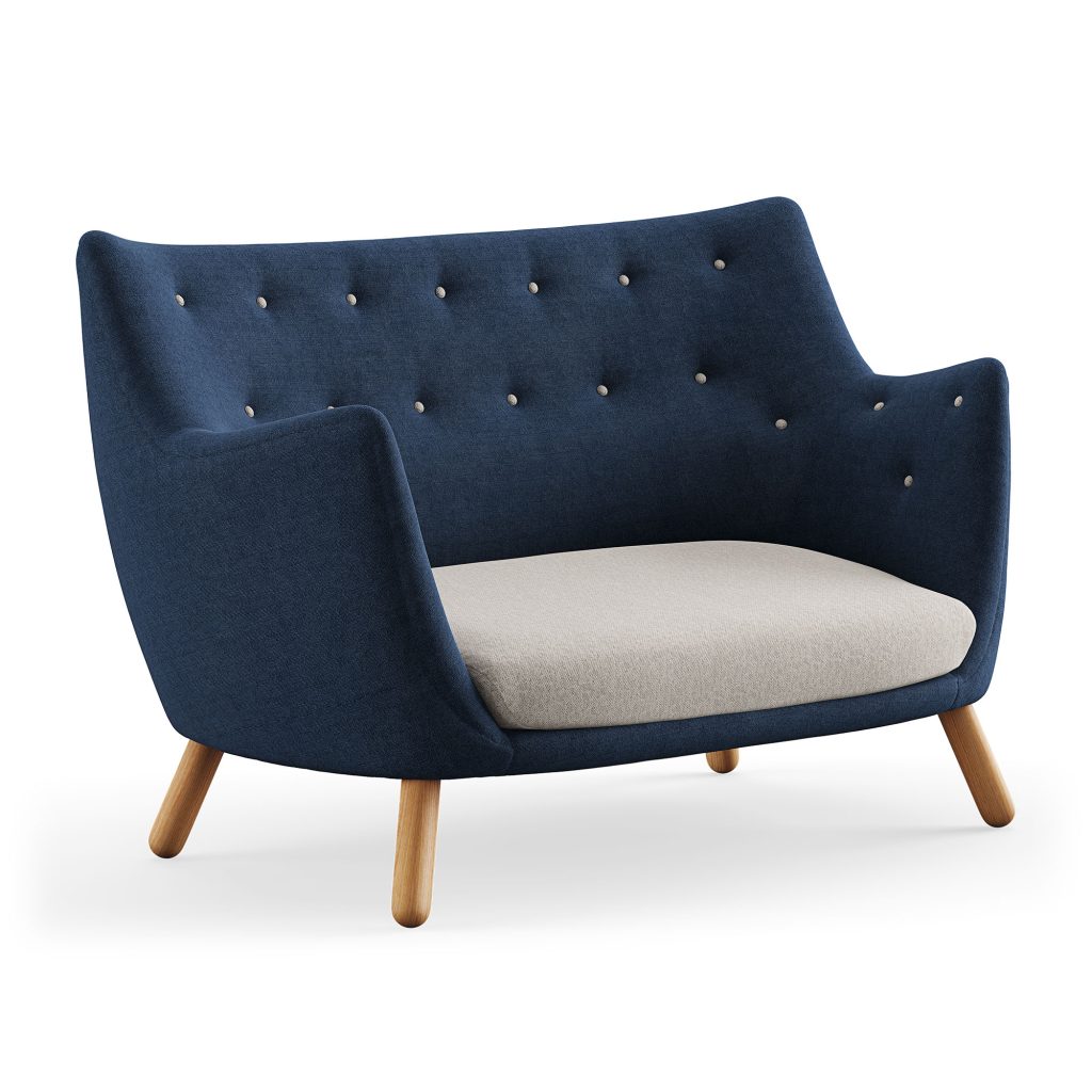 2-sits soffa – Poet, Mörk Oljad Ek, 764/110 – Träfärgad
