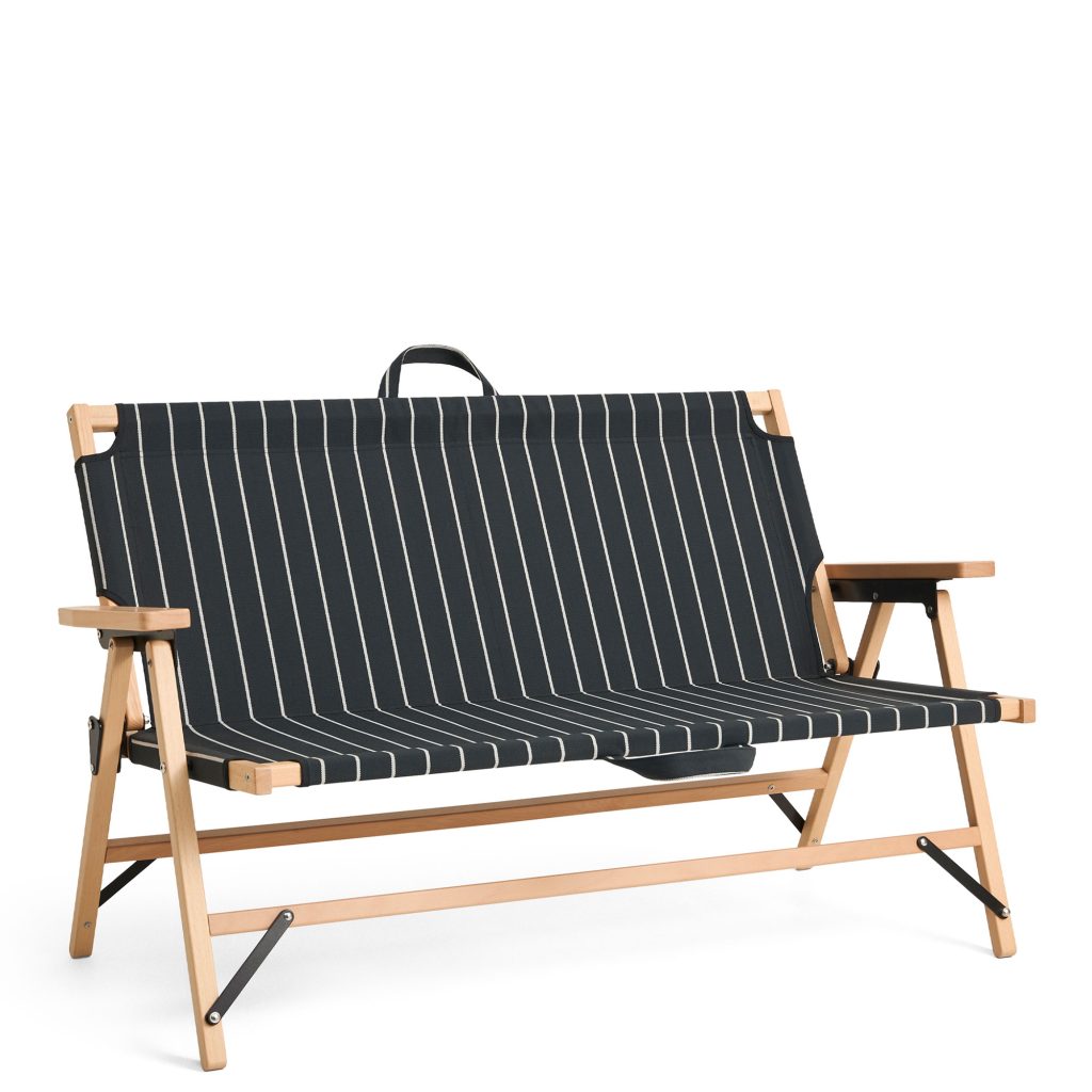 Soffa Utomhus – Utomhus Market Fällbar Svart Med beige Rand