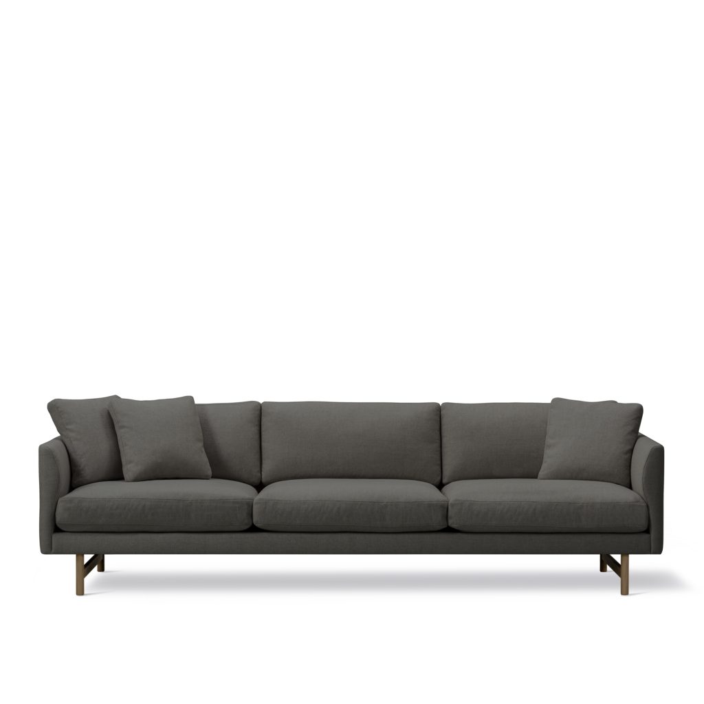 3-sits soffa – Calmo 3-sits 80 Wood Underrede, Rökt Ek – Grå