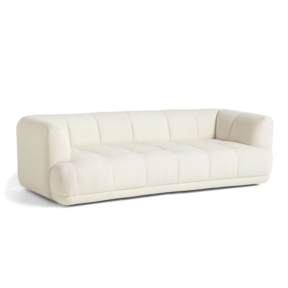 3-sits soffa – Quilton 3-sits, Flamiber Creme A5 – Vit