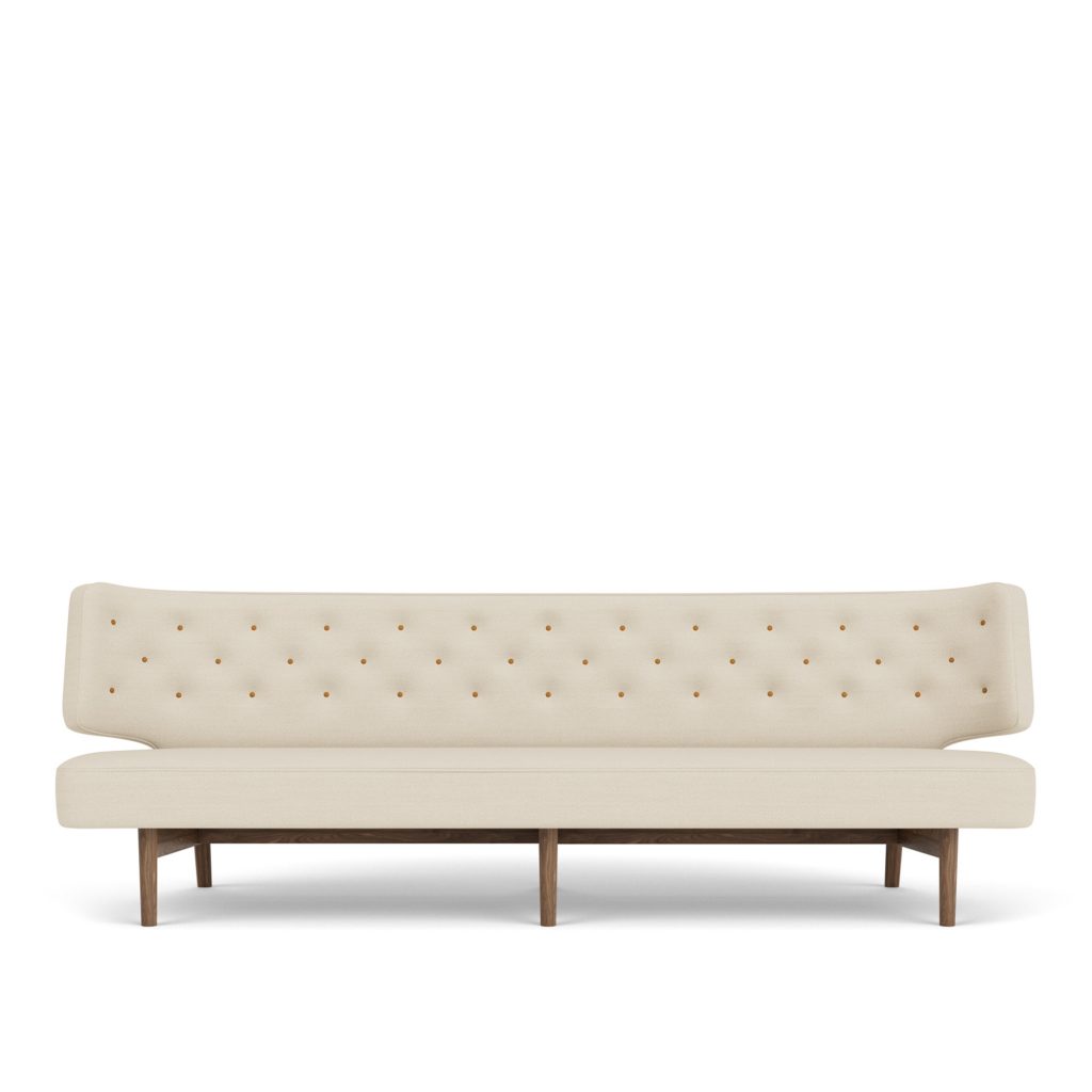 Soffa – Radiohus P3 Valnöt / Buttons 0250 / Hallingdal 0200 – Beige