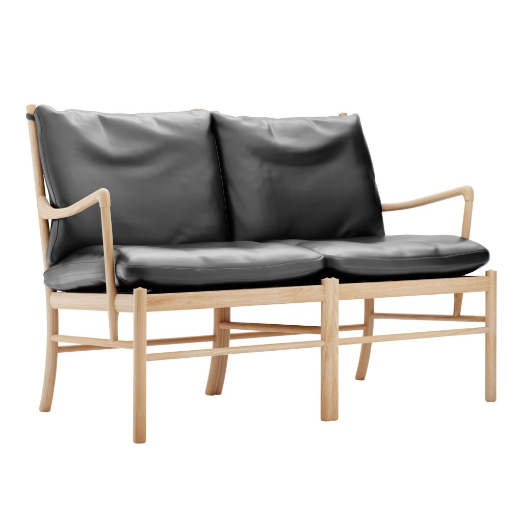 Soffa – OW149-2, Colonial, Oljad Ek – Svart